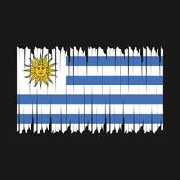 Uruguay flaggborste vektor