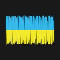 Bürste der ukrainischen Flagge vektor