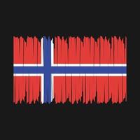 Norwegen Flagge Pinsel vektor