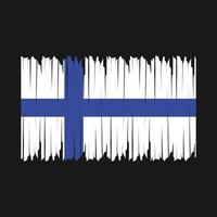 Finnland Flaggenpinsel vektor