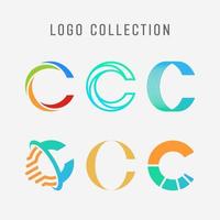 kreativ brev c logotyp ikon uppsättning. design för företag av lyx, elegant, enkel. vektor