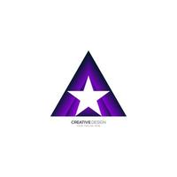 Brief ein mit Negativ Raum Star Zeichen modern Logo vektor