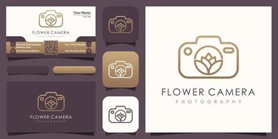 Blumen- Kamera Logo, Design Vektor einfach elegant