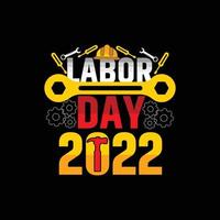 arbetskraft dag 2022 vektor t-shirt design. arbetskraft dag t-shirt design. kan vara Begagnade för skriva ut muggar, klistermärke mönster, hälsning kort, affischer, påsar, och t-tröjor