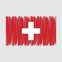 Bürste der Schweizer Flagge vektor