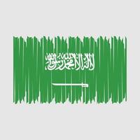 saudi-arabien flagge bürste vektor