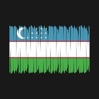 usbekistan flagge bürste vektor