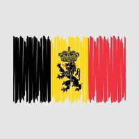 Belgien Flaggenpinsel vektor