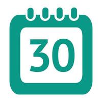 30 Tag Kalender Symbol vektor