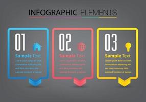 modern textrutmall, bannerinfographics vektor