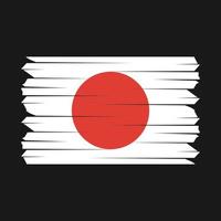 Japan Flaggenpinsel vektor