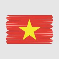 vietnam flagge bürste vektor