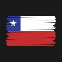 chile flagge bürste vektor