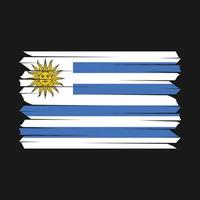 uruguay flagge bürste vektor