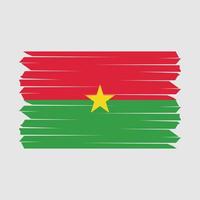 Burkina Faso Flaggenbürste vektor