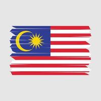 Bürste der malaysischen Flagge vektor