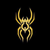 Illustration Vektor Grafik von Vorlage Logo Symbol Spinne golden