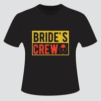 brud- fest t-shirt design bunt vektor