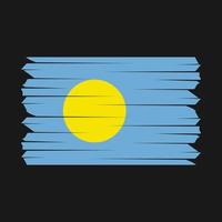 Palau-Flagge-Pinsel vektor