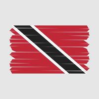 Trinidad-Flagge-Pinsel vektor