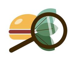 Pflanze basierend Burger Fleisch Symbol Vektor Illustration