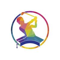 Golf Akademie Vektor Logo Design Vorlage.