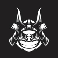 Schwein Maskottchen Logo Design Vektor