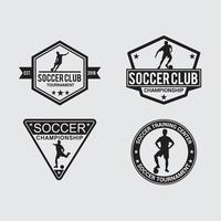 fotboll badge logo design vektor mall