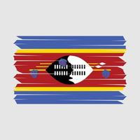 Bürste der Swasiland-Flagge vektor