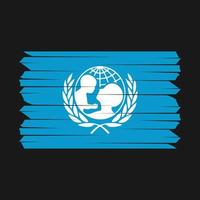 unicef flagga borsta vektor