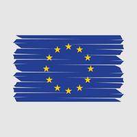 europeisk flagga borsta vektor