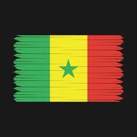 Senegal-Flagge-Pinsel vektor
