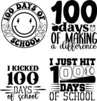 100 dagar typografi vektor t-shirt design