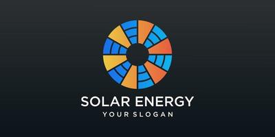 Sonne Solar- Energie Logo Design Vorlage. Solar- Technik Logo Entwürfe, Idee Logo Design Inspiration vektor