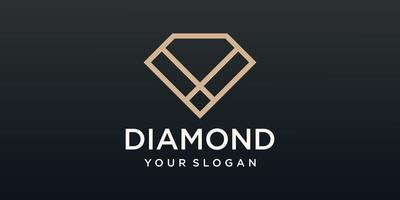 lyx diamant Smycken logotyp vektor design.