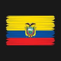 ecuador flagge bürste vektor