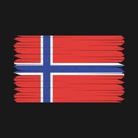 norge flaggborste vektor