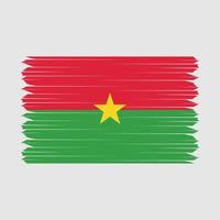 Burkina Faso Flaggenbürste vektor