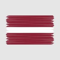 Lettland Flaggenpinsel vektor