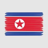 korea flagge bürste vektor