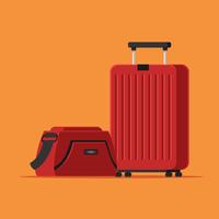 Roter Gepäck-Vektor