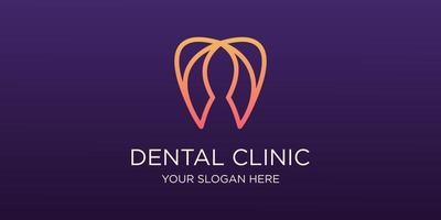 Dental Klinik Zahn Logo Design Vektor Illustration.