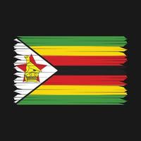 Simbabwe-Flagge-Pinsel vektor