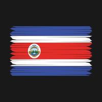 Bürste mit Costa-Rica-Flagge vektor