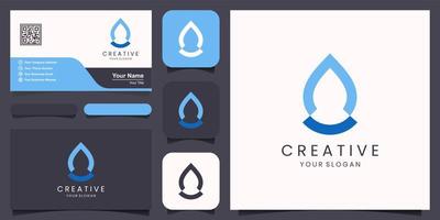 Öl oder Wasser Logo Design Vorlage. Vektor Illustration