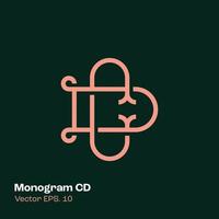 Monogramm Logo CD 3 vektor