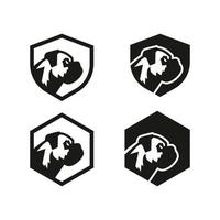 Kamm Logo Boxer Hund vektor