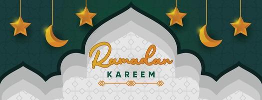 Ramadan kareem Moschee Smaragd Hintergrund vektor