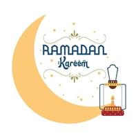 Ramadan kareem Illustration zum Ramadan Gruß Karte und Poster vektor