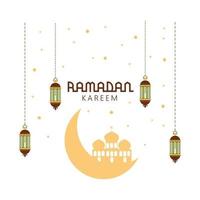 Ramadan kareem Illustration zum Ramadan Gruß Karte und Poster vektor